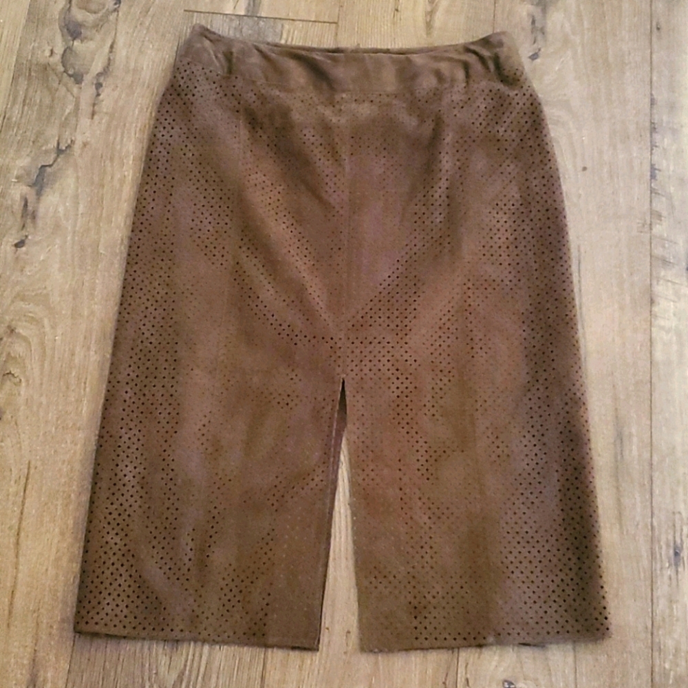 Juliana Collezione suede pencil skirt